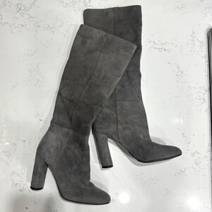 Vince Camuto suede gray boots. NEW!